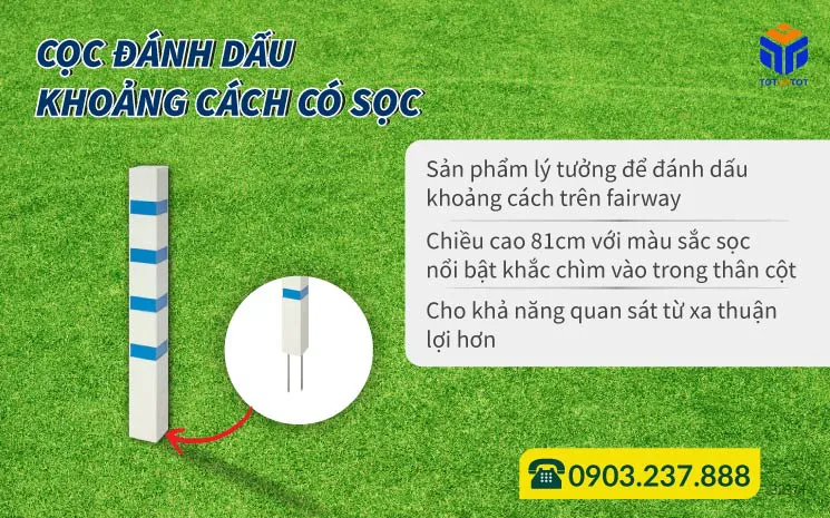 Cọc đánh dấu khoảng cách có sọc ( Stripe distance marker)